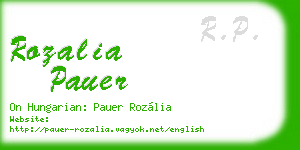 rozalia pauer business card