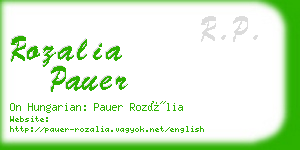 rozalia pauer business card